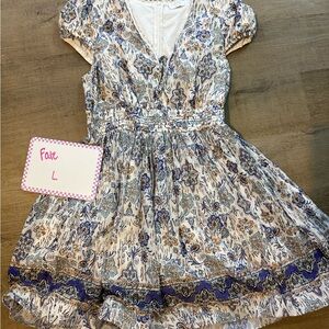 Fate Blue and White Floral Mini Dress